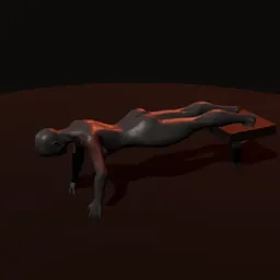 Flexão de braço declinado: posição 1 de 3 (boneco 3D feminino)