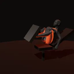 Leg press base fechada: posição 3 de 3 (boneco 3D feminino)
