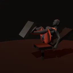Leg press: posição 2 de 3 (boneco 3D feminino)