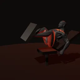 Leg press: posição 2 de 3 (boneco 3D masculino)
