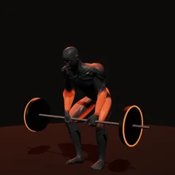 Levantamento terra com correntes: posição 3 de 3 (boneco 3D masculino)