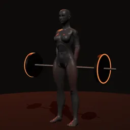 Levantamento terra com elástico: posição 1 de 3 (boneco 3D feminino)