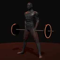 Levantamento terra invertido sumô com elástico: posição 1 de 3 (boneco 3D masculino)