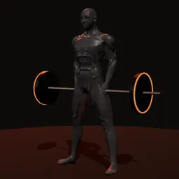 Levantamento terra pernas retas base aberta: posição 1 de 3 (boneco 3D masculino)