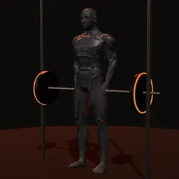 Levantamento terra pernas semirrígidas no Smith: posição 1 de 3 (boneco 3D masculino)