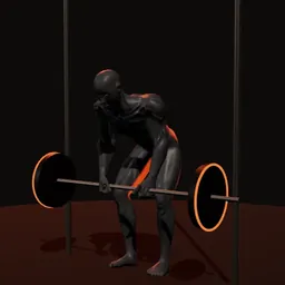 Levantamento terra pernas semirrígidas no Smith: posição 3 de 3 (boneco 3D masculino)