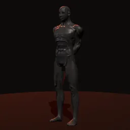 Levantamento terra romeno com kettlebell: posição 1 de 3 (boneco 3D masculino)