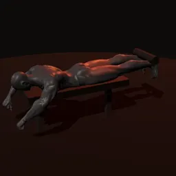 Mesa flexora deitado: posição 1 de 3 (boneco 3D masculino)