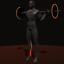 Panturrilha em pé com balanço: posição 3 de 3 (boneco 3D masculino)