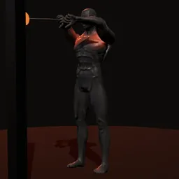 Remada alta para deltoide posterior na corda: posição 1 de 3 (boneco 3D masculino)