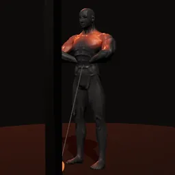 Remada alta na polia: posição 2 de 3 (boneco 3D masculino)