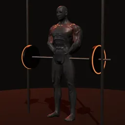 Remada alta no Smith: posição 1 de 3 (boneco 3D masculino)