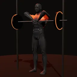 Remada alta no Smith: posição 3 de 3 (boneco 3D masculino)