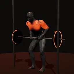 Remada curvado no Smith: posição 3 de 3 (boneco 3D masculino)