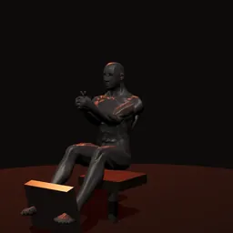 Remada na máquina: posição 1 de 3 (boneco 3D masculino)