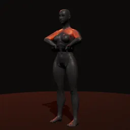 Remada em pé alta com halteres: posição 2 de 3 (boneco 3D feminino)