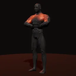 Remada em pé alta com halteres: posição 2 de 3 (boneco 3D masculino)