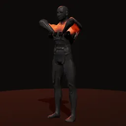 Remada em pé alta com halteres: posição 3 de 3 (boneco 3D masculino)