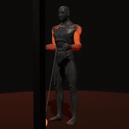 Rosca invertido na polia: posição 2 de 3 (boneco 3D masculino)