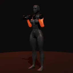 Rosca martelo: posição 3 de 3 (boneco 3D feminino)