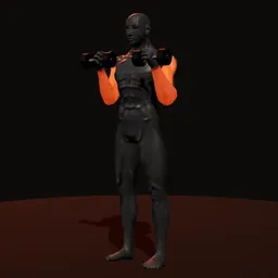 Rosca martelo: posição 3 de 3 (boneco 3D masculino)