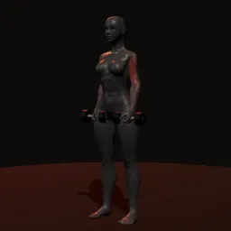 Rosca Zottman: posição 1 de 3 (boneco 3D feminino)