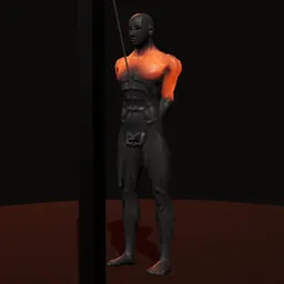 Tríceps na polia de tríceps na corda: posição 3 de 3 (boneco 3D masculino)